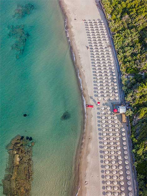 Spiaggia attrezzata del Pappasole Camping Village