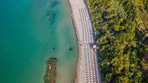 Spiaggia attrezzata del Pappasole Camping Village